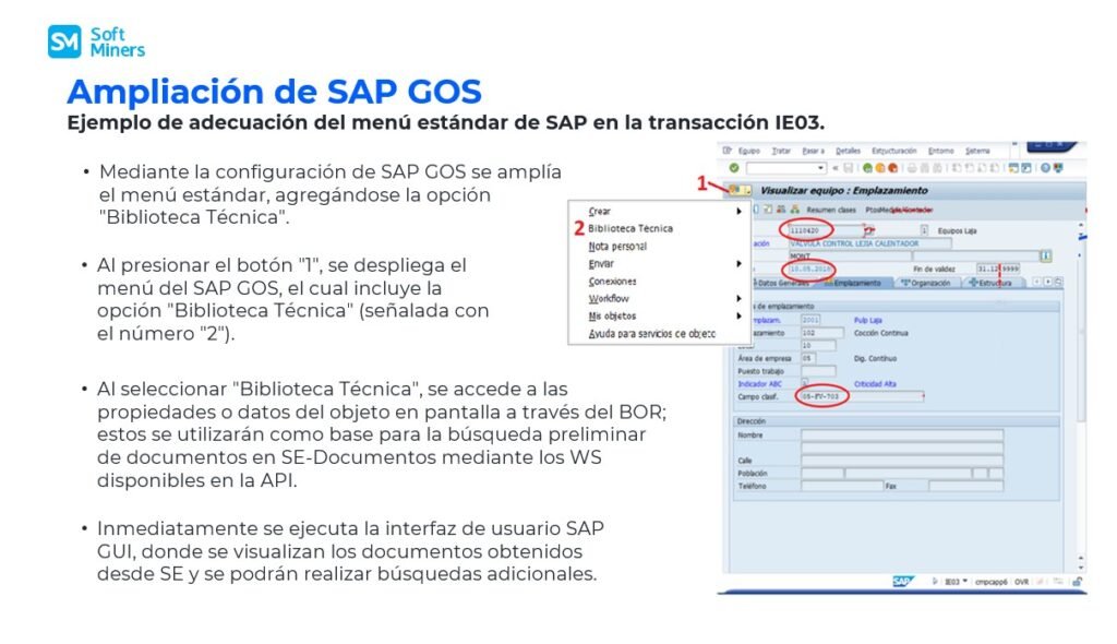 Ampliacin de SAP GOS